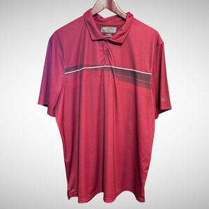 Oakley Shirt Mens 2XL Hydrolix Red Short Sleeve Polo Pre Owned Collard